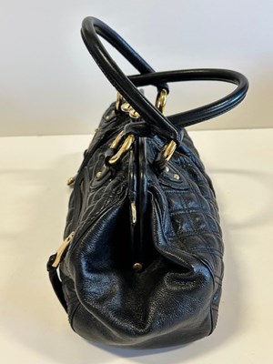 Lot 2036 - A Marc Jacobs Black Leather Quilted Stam...