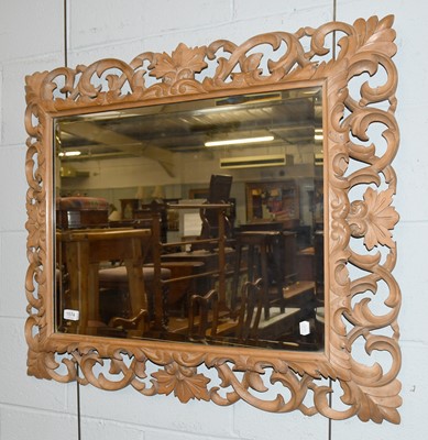 Lot 1574 - A Modern Carved Florentine Style Wall Mirror,...