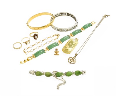 Lot 67 - A Quantity of Jewellery, including a nephrite...