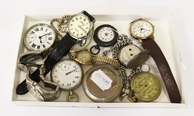 Lot 140 - Two Nickel Plated Pocket Watches, Two Lady's...