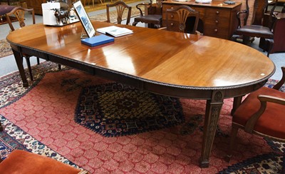 Lot 1379 - An Edwardian Mahogany Wind Out Dining Table,...