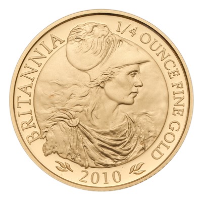 Lot 70 - UK, Britannia Gold Proof 1/4oz Coin 2010, face...