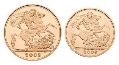 Lot 190 - Elizabeth II, Proof Sovereign and Half...