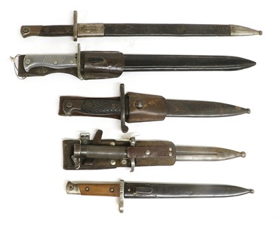 Lot 292 - A German Ersatz Steel Hilted Butcher Bayonet,...