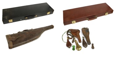 Lot 357 - Gun Accessories, comprising a leather bucket...