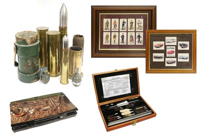 Lot 150 - A Quantity of Militaria, including five brass...