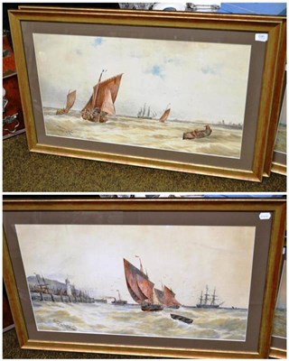 Lot 596 - A pair of watercolours, 'Scarborough' and 'Leith', both bearing false Thomas Bush Hardy...