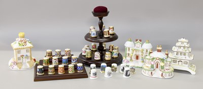 Lot 222 - Coalport Cottages and a Collection of Thimbles...