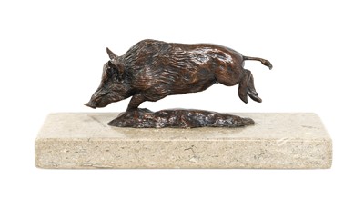 Lot 169 - David Cemmick (b.1955): "La Chase", A Bronze...
