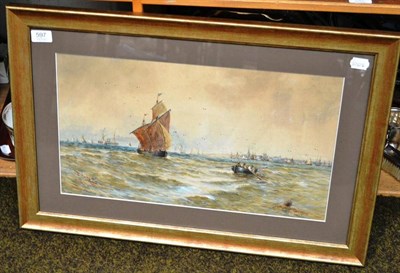 Lot 597 - A watercolour, 'French Coast', bearing false Thomas Bush Hardy signature