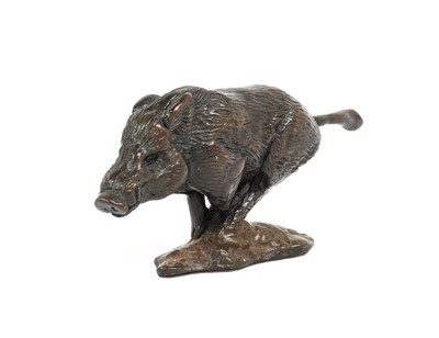 Lot 168 - David Cemmick (b.1955): A Bronze Wild Boar,...