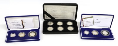 Lot 59 - 3x Royal Mint Silver Proof Coins Sets,...