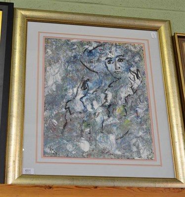 Lot 601 - Dorothy Lee Roberts - abstract oil after Rothcoe