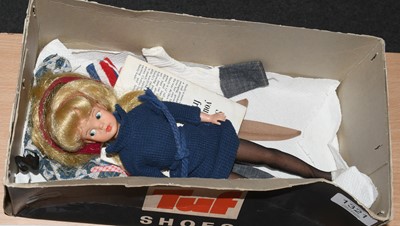 Lot 1321 - Circa 1960s Sindy Doll, with blonde hair,...