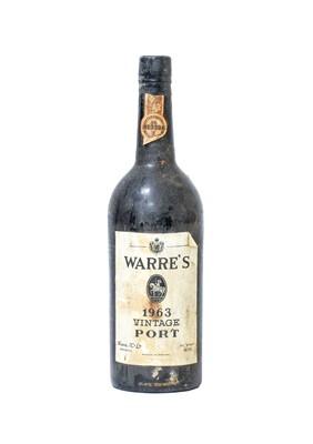 Lot 3118 - Warre's 1963 Vintage Port (one bottle)