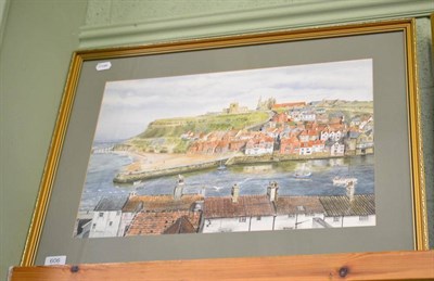 Lot 606 - M.Foulds, framed watercolour, Whitby