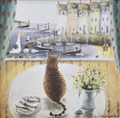 Lot 1198 - Rebecca Lardner (b.1971) "When the boat comes...