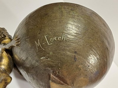 Lot 304 - M Lerche: A Patinated Bronze Group, circa 1900,...