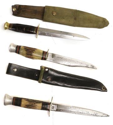 Lot 310 - Three Second World War British Fighting Knives,...