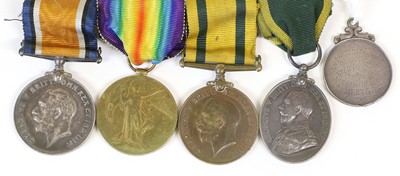 Lot 80 - A First World War Territorial Group of Four...