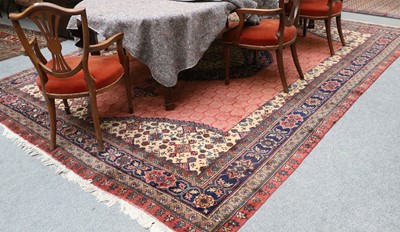 Lot 1152 - Isparta Carpet, the terracotta field centred...