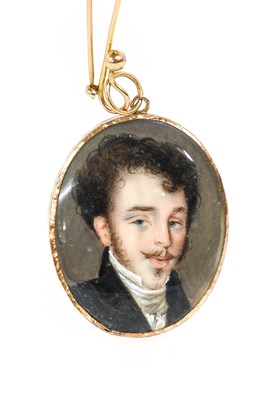 Lot 218 - English School (early 19th century): Miniature...