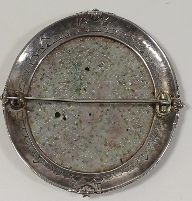 Lot 298 - An Arts & Crafts Brooch, dated 1914, cloisonné...