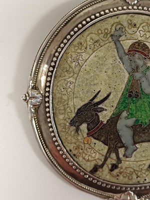 Lot 298 - An Arts & Crafts Brooch, dated 1914, cloisonné...