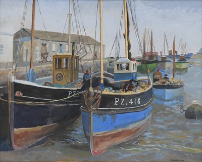 Lot 1112 - Harwood Eve (1891-1989) Fishing boats in the...