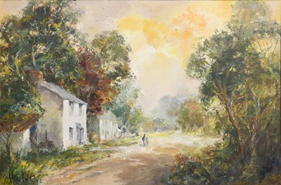 Lot 1110 - Agnes Hawkins (20th Century) "Cottage in...