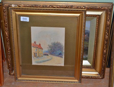 Lot 648 - Johnson Hedley, two watercolours, an oil and another (4)