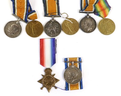 Lot 101 - Three First World War Pairs, each comprising...