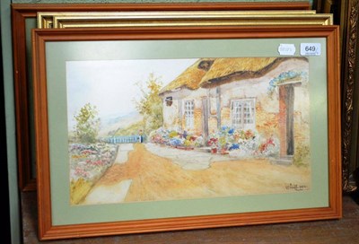 Lot 649 - R.B Wright four framed watercolour landscapes