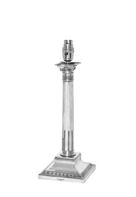 Lot 2085 - A George V Silver Plate Table-Lamp