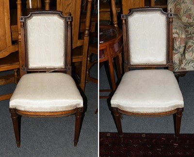 Lot 1285 - A Pair of 19th cenury French Side Chairs, in...