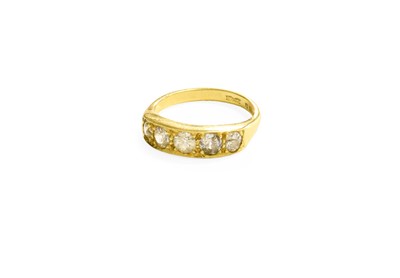 Lot 73 - An 18 Carat Gold Diamond Five Stone Ring, the...