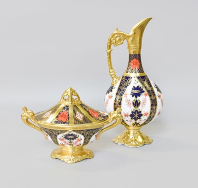 Lot 305 - A Royal Crown Derby Porcelain Ewer, Imari...