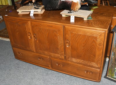 Lot 1334 - An Ercol Elm Sideboard, 130cm by 45cm by 77cm