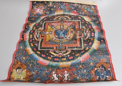 Lot 38 - A Tibetan Thangka Mandala, 1st half of the...