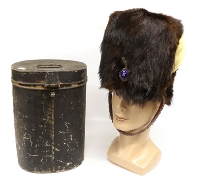 Lot 212 - A Victorian Officer's Bearskin Busby to the...