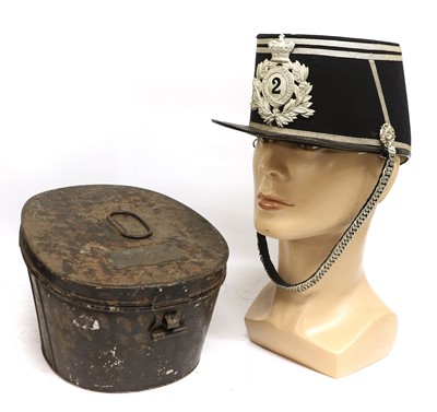 Lot 216 - A Victorian Officer's Black Cloth Forage Cap...