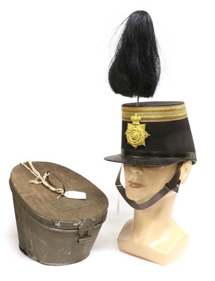 Lot 217 - A Victorian Officer's Black Cloth Forage Cap...