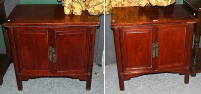 Lot 1323 - A Pair of Chinese Elm Cabinets, 78cm by 49cm...