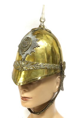 Lot 221 - An 1871 Pattern Brass Trooper's Helmet to the...