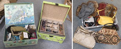 Lot 297 - Two Boxes of Costume Jewellery, mostly beaded...