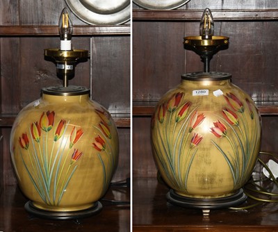 Lot 1280 - A Pair of Potichomania Table Lamp by Jenny...