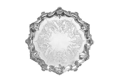 Lot 2095 - A Victorian Silver Salver