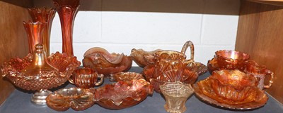 Lot 182 - A Collection of Carnival Glass Including:...