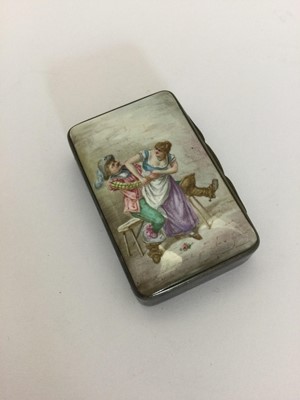 Lot 2050 - A Victorian Silver and Enamel Vesta-Case