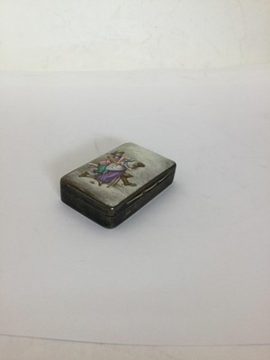 Lot 2050 - A Victorian Silver and Enamel Vesta-Case